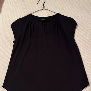 41 Hawthorn Black Cap Sleeve Blouse
